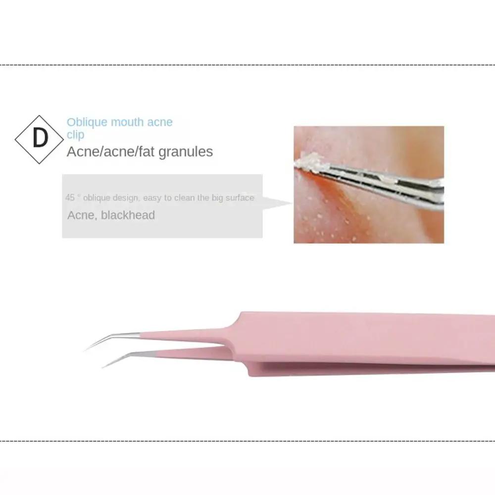 Ultra-drobny klips do usuwania zaskórników i pryszczy, lekki, przenośny, igła do usuwania trądziku, oszczędzający wysiłek uchwyt z gumy i plastiku.