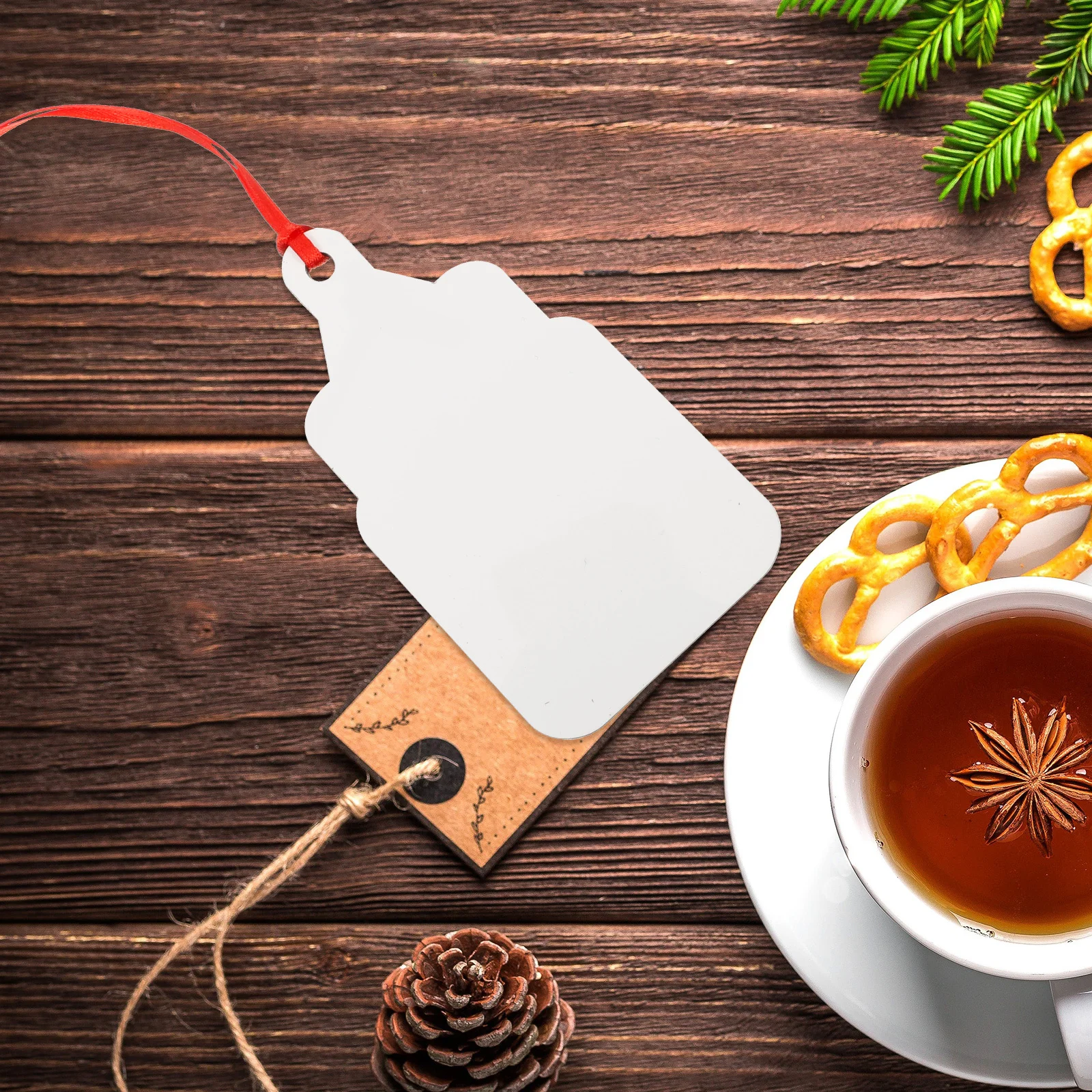 

4Pcs Xmas Sublimation Ornament Blanks Heat Transfer Christmas Tree Pendants Xmas Party Favors Hanging Decor Sublimation