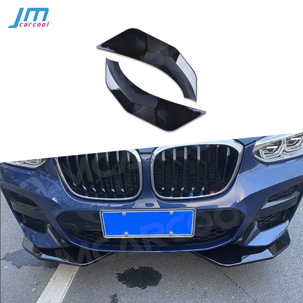 

Carbon Fiber Car Front Bumper Lip Chin Splitters Flaps Apron For BMW X3 G01 X4 G02 M Sport 2019-2021 Side Splitter Car Styling