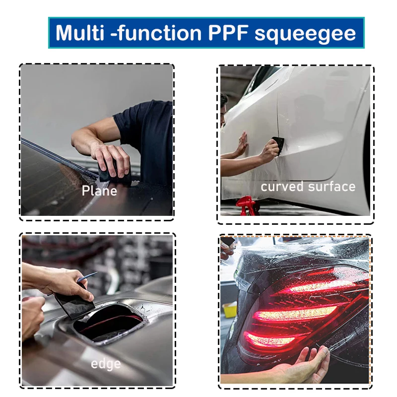 TOFAR PPF Squeegee Soft TPU Rubber Squeegee Anti-Scratch Window Tinting Water Wiper Blade Scraper CleanerCar Vinyl Wrap Tool