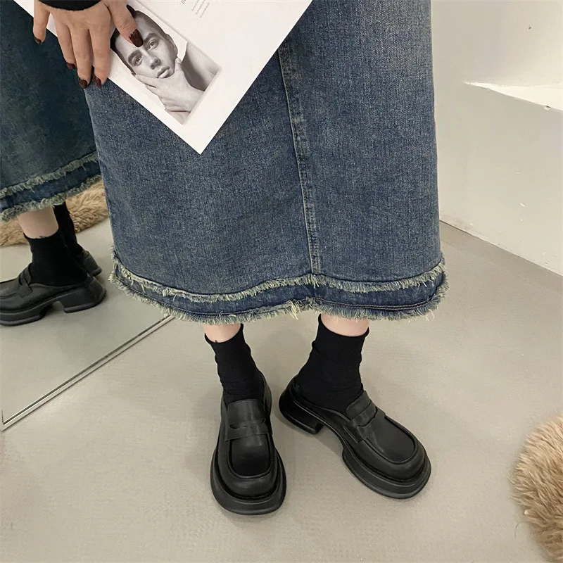 Thick Sole Big Size Mules Women Casual Platform Ladies Summer 2023 New Slippers Female Outside Slides Shoes Vintage Chic Design