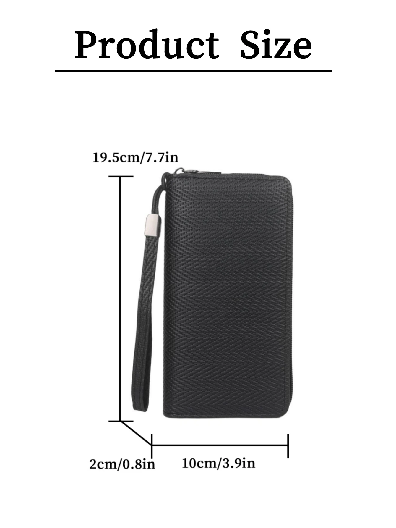Fashion Retro Simple Long Wallet Business Office Commute Large Capacity Multi-Card Slot Portable Long Zipper Wallet Phone Wallet - view 6