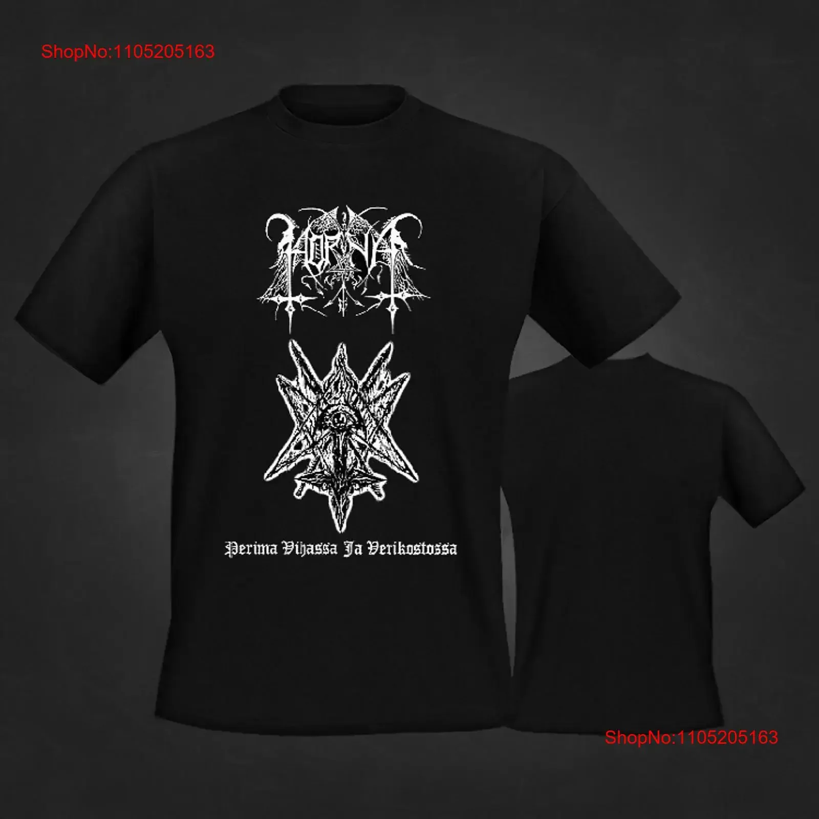 HORNA Perima T shirt azaghal baptism tsjuder clandestine blaze nargaroth aosoth vintage Washed Slightly Top For Everyday Wear