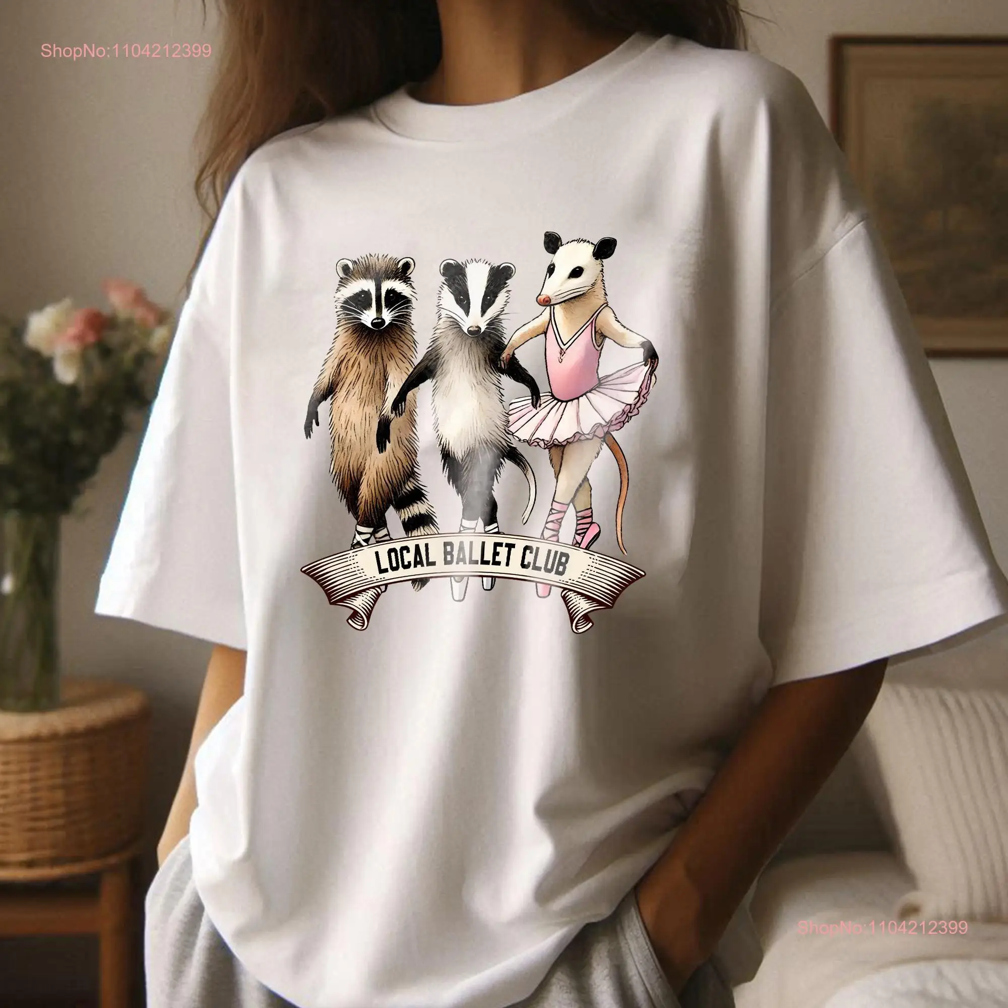 local-ballet-club-t-shirt-funny-raccoon-possum-skunk-trash-crew-animal-dancer-long-or-short-sleeves