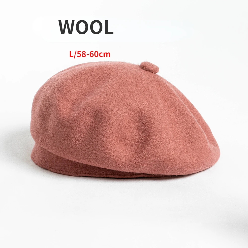 

2023 Deep Eaves Wool Beret Caps for Women Autumn Winter Warm Artist Hat Ladies Mushroom Elegant French Berets Hat Bonnet Femme