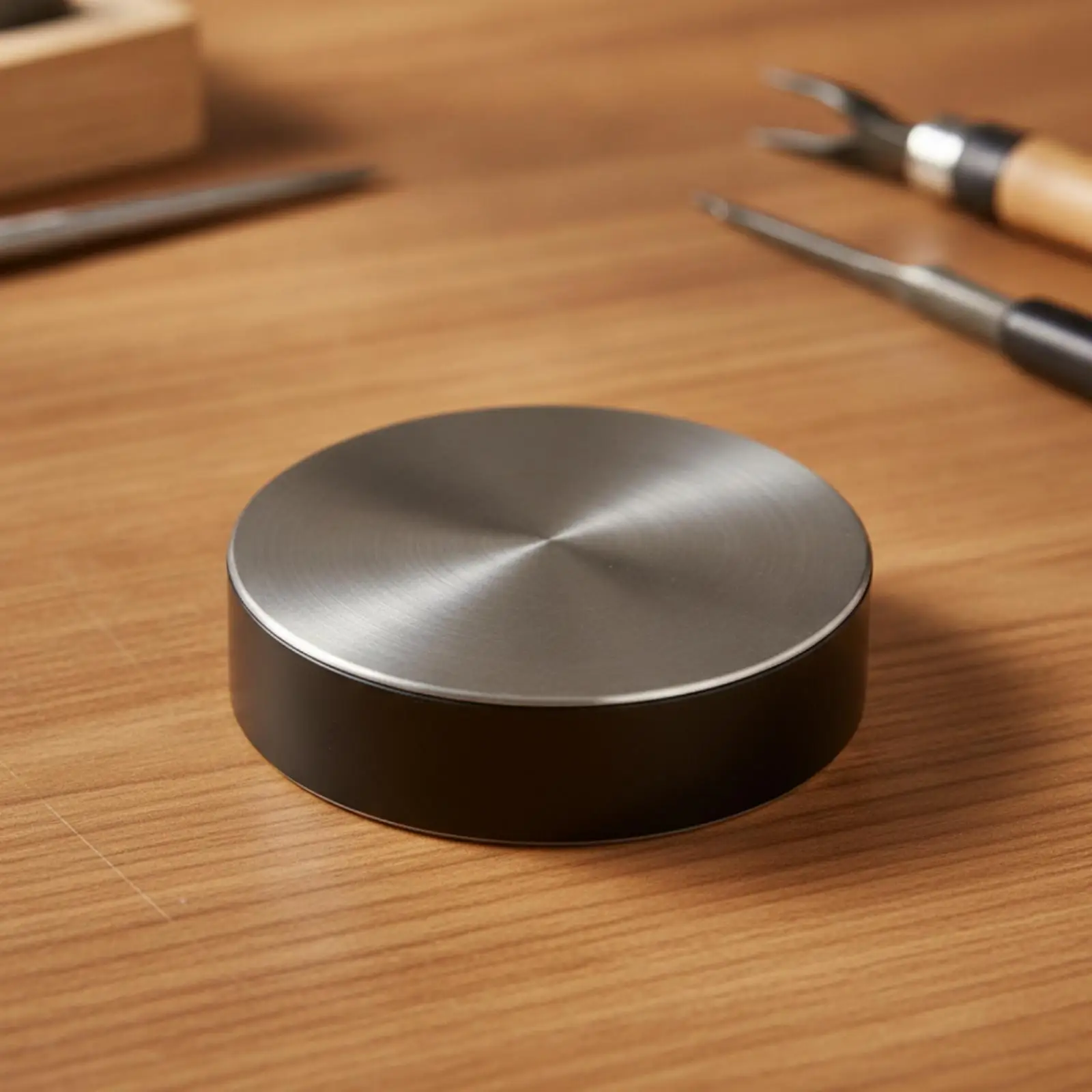 Steel Jewelry Bench Block Flatter Tool 8.5cm Round for Craft Workshop Metal Forming
