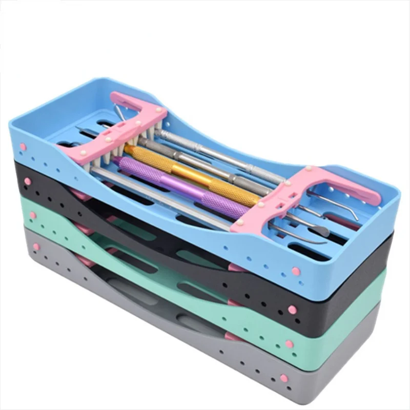 1 PC Dental New Arrival 135℃ Sterilization Box For 5 Tools Autoclavable Instrument for Dental Tools Dentist Lab Instrument