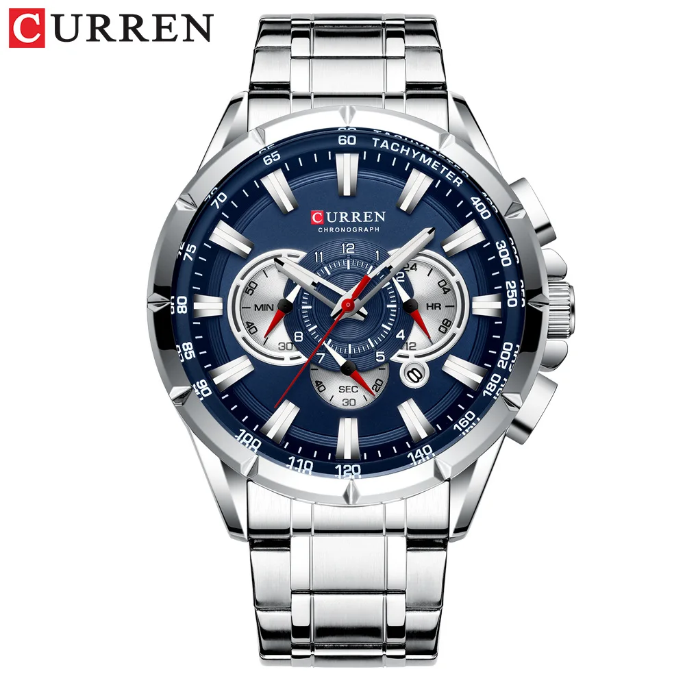 Curren/Carrion 8363 Men's Watch, Quartz Steel Belt Men's Watch, Sports Calendar Watch, Foreign Trade Watch