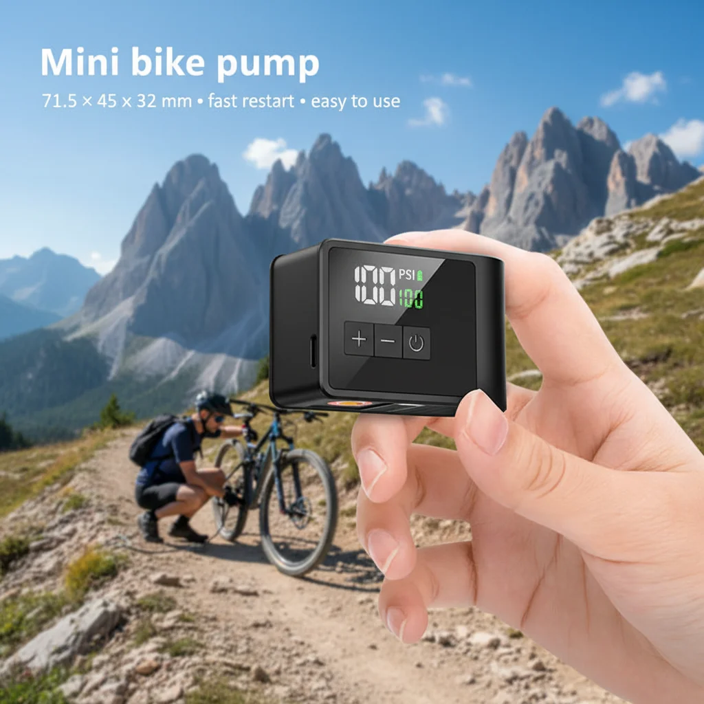 

NEWO BL03 Ultra-Compact 71.5mm Air Compressor With Digital Display, High-Precision Sensor For Bicycle Tires
