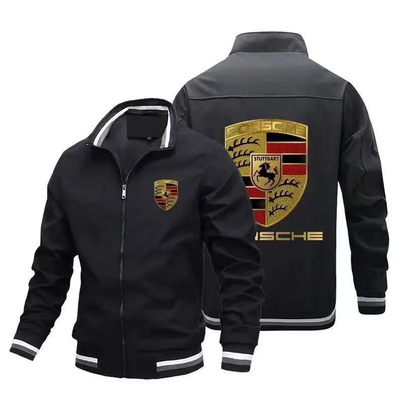 Frühling und Herbst 2024 neue hochwertige Mode Kragen Jacke Outdoor Freizeit Motorrad Cross-Country Flug anzug Slim Coat Männer