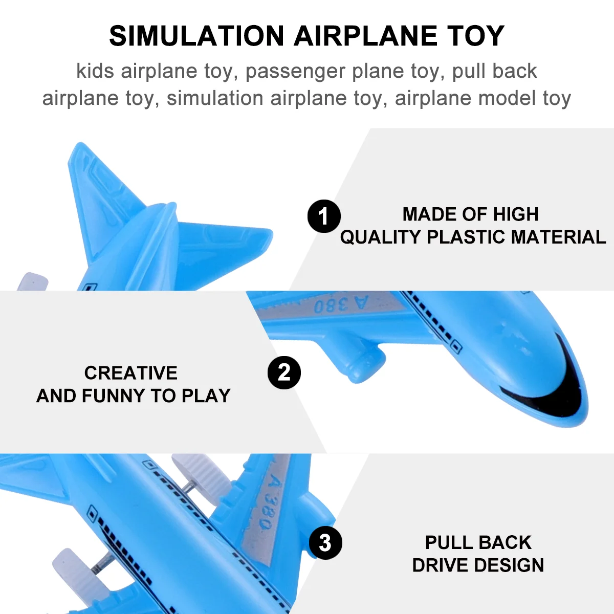 子供のためのプラスチック製の飛行機モデル,男の子のためのおもちゃ,飛行機のシミュレーション,12個