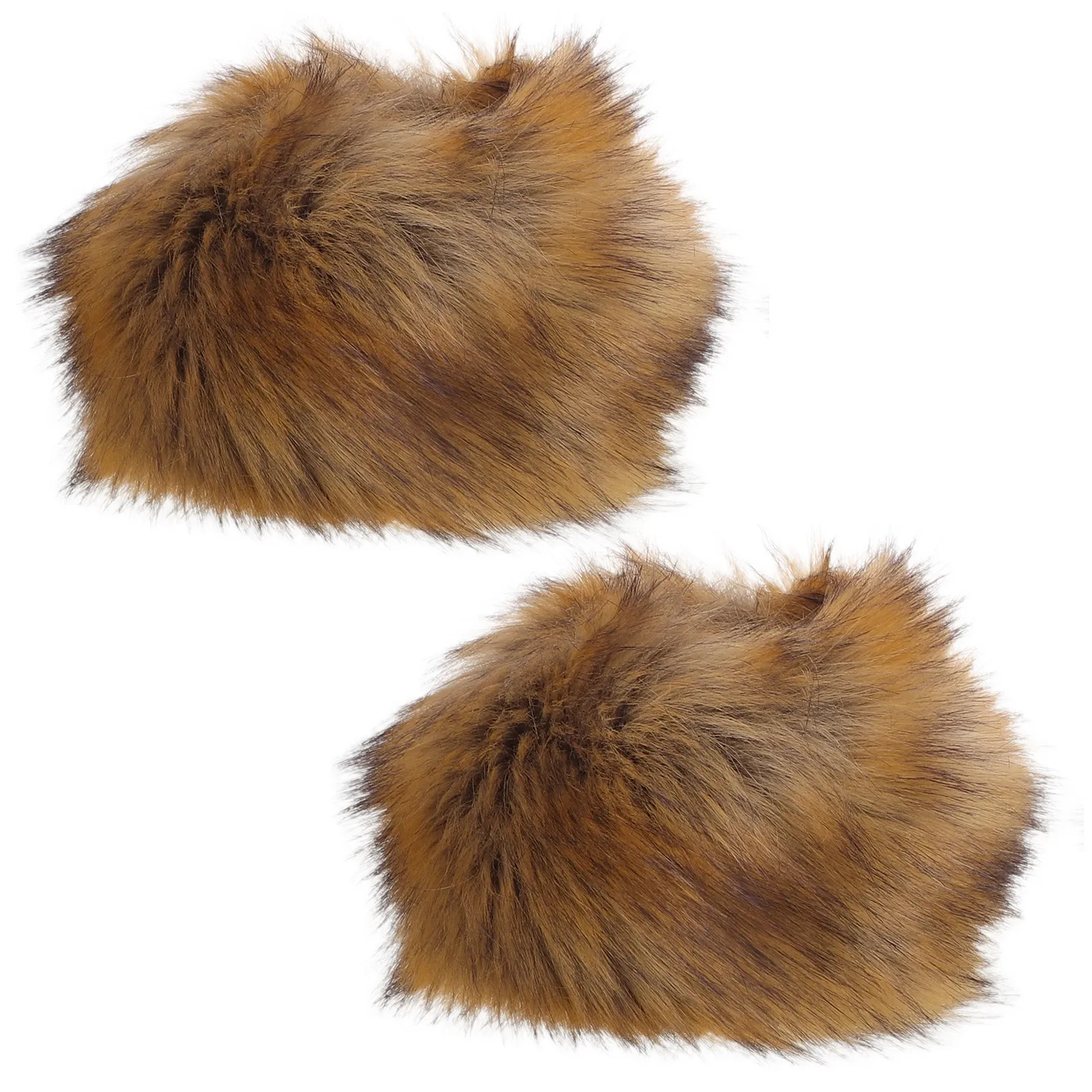 

2 шт. женских мягких зимних ветрозащитных нарукавников из искусственного меха для активного отдыха, катания на лыжах, походов и повседневной носки