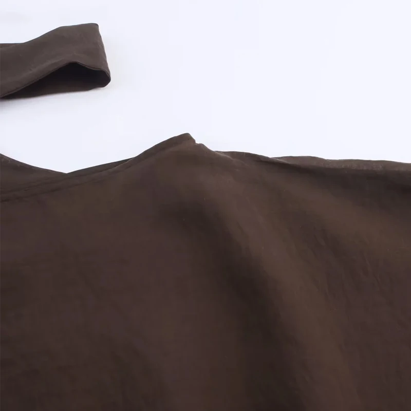 HXAO Women's Scarf Cape Autumn Cloak Short Cape Top Studded Wide Sleeve Brown Cape Cloaks Of Woman Asymmetrical Loose Capes