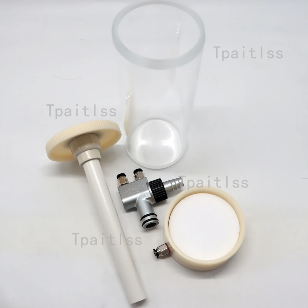 Tpaitlss Fluidization hopper cup (1 L) with IG02 Powder Injector for Experimental Or Test Electrostatic Powder Coating Equipment