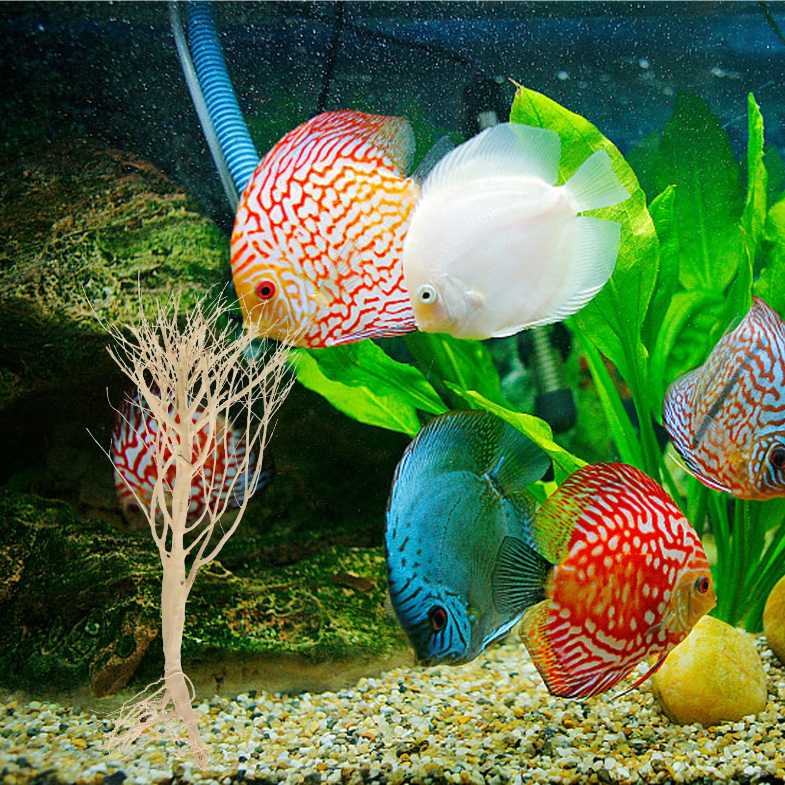 

Wooden Branches Decor Aquarium L scape Prop Underwater Dead Tree nament Fake Plants Accessories Moss Tree Decor Fish Tank