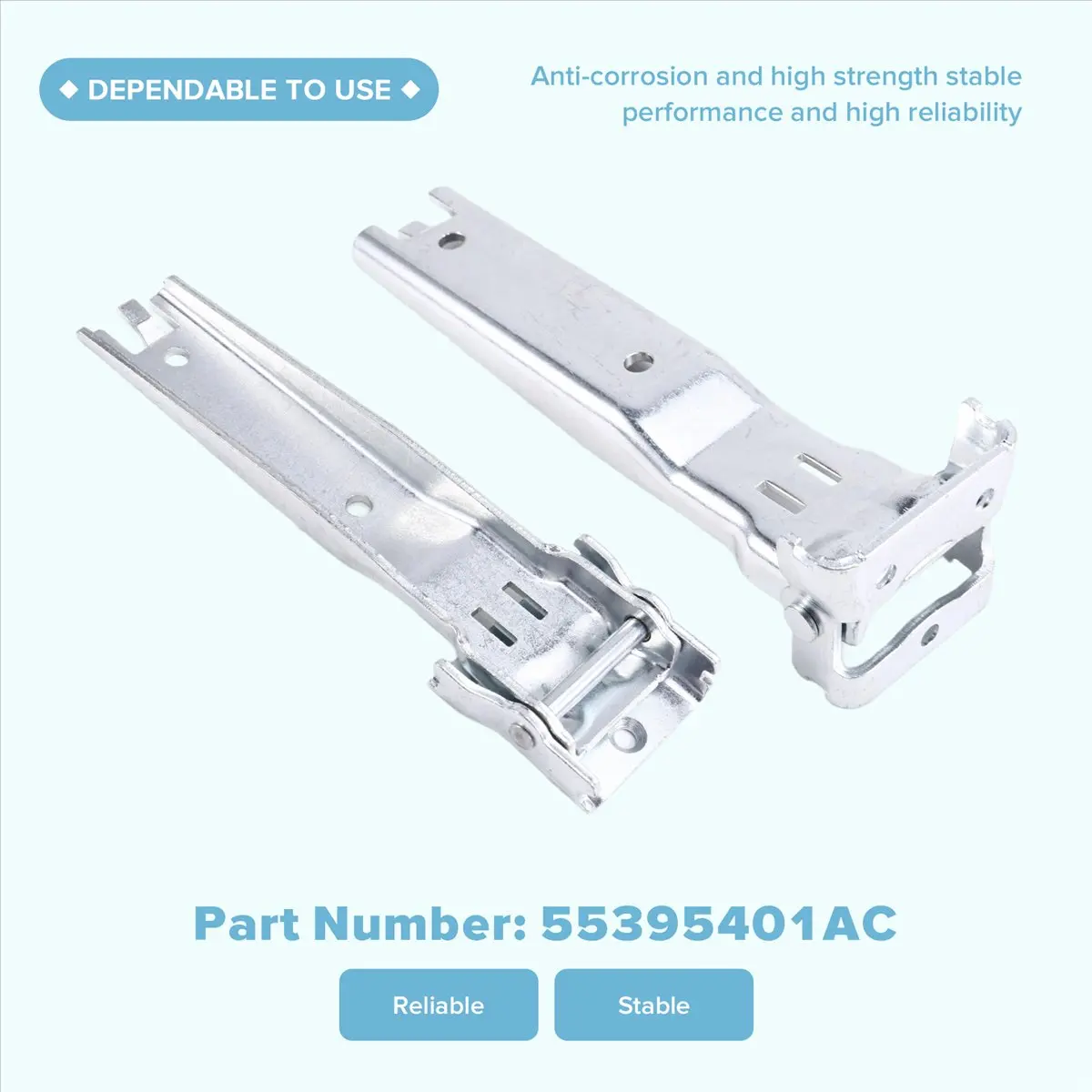 #23S (Silver)Brand New Rear Tailgate Hinges Silver 55395401AC for Jeep Wrangler,Automotive Parts & Accessories