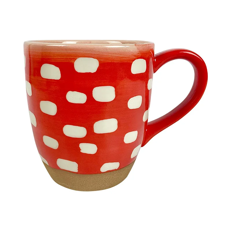 

Creative rough pottery hand-painted color glaze ceramic cup household cereal breakfast milk retro hand-colored mug ins water cup