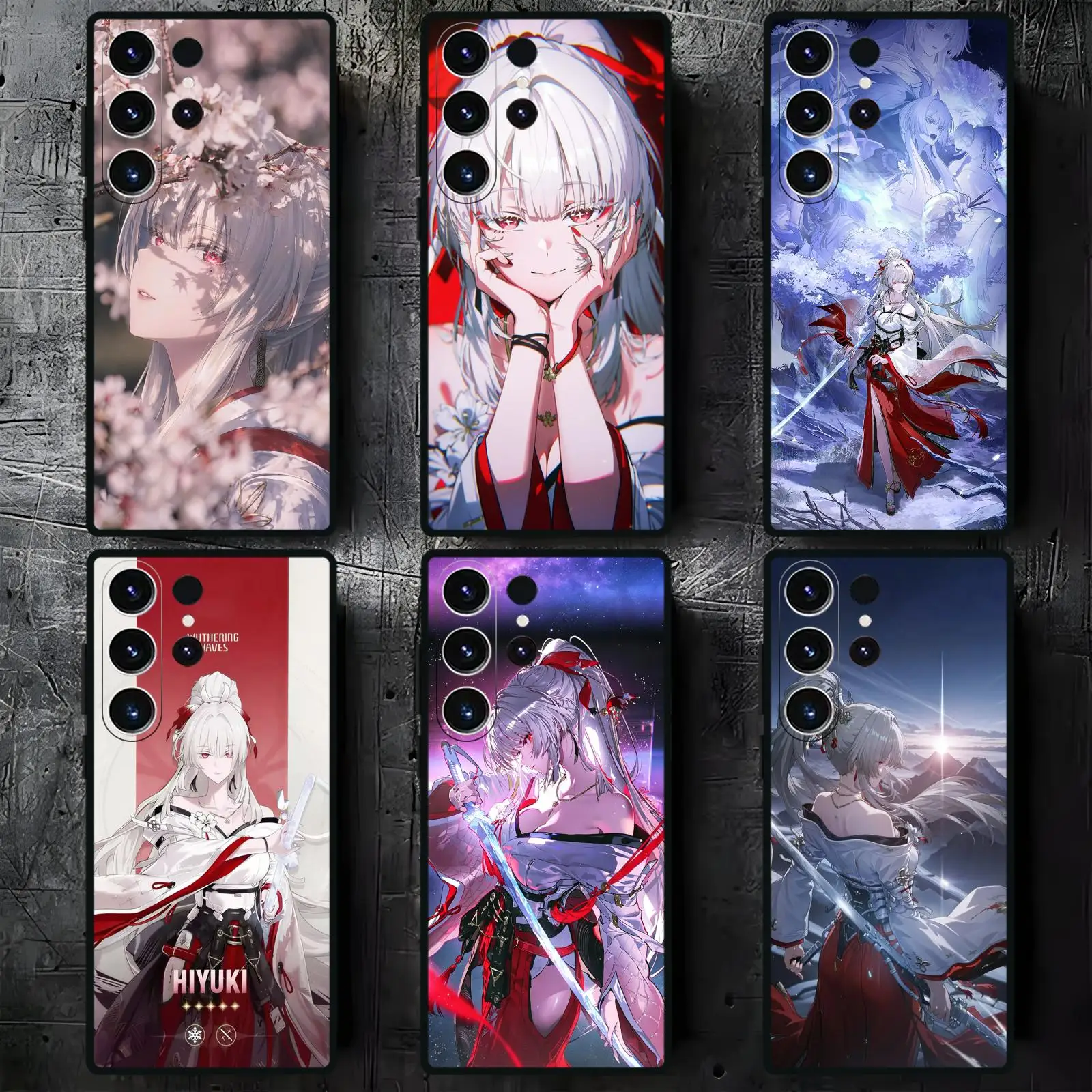 Phone Case For Samsung S26 S25 S24 S23 S22 S21 S20 Ultra Note20 Soft black Shockproof Cover Wuthering Waves HIYUKI