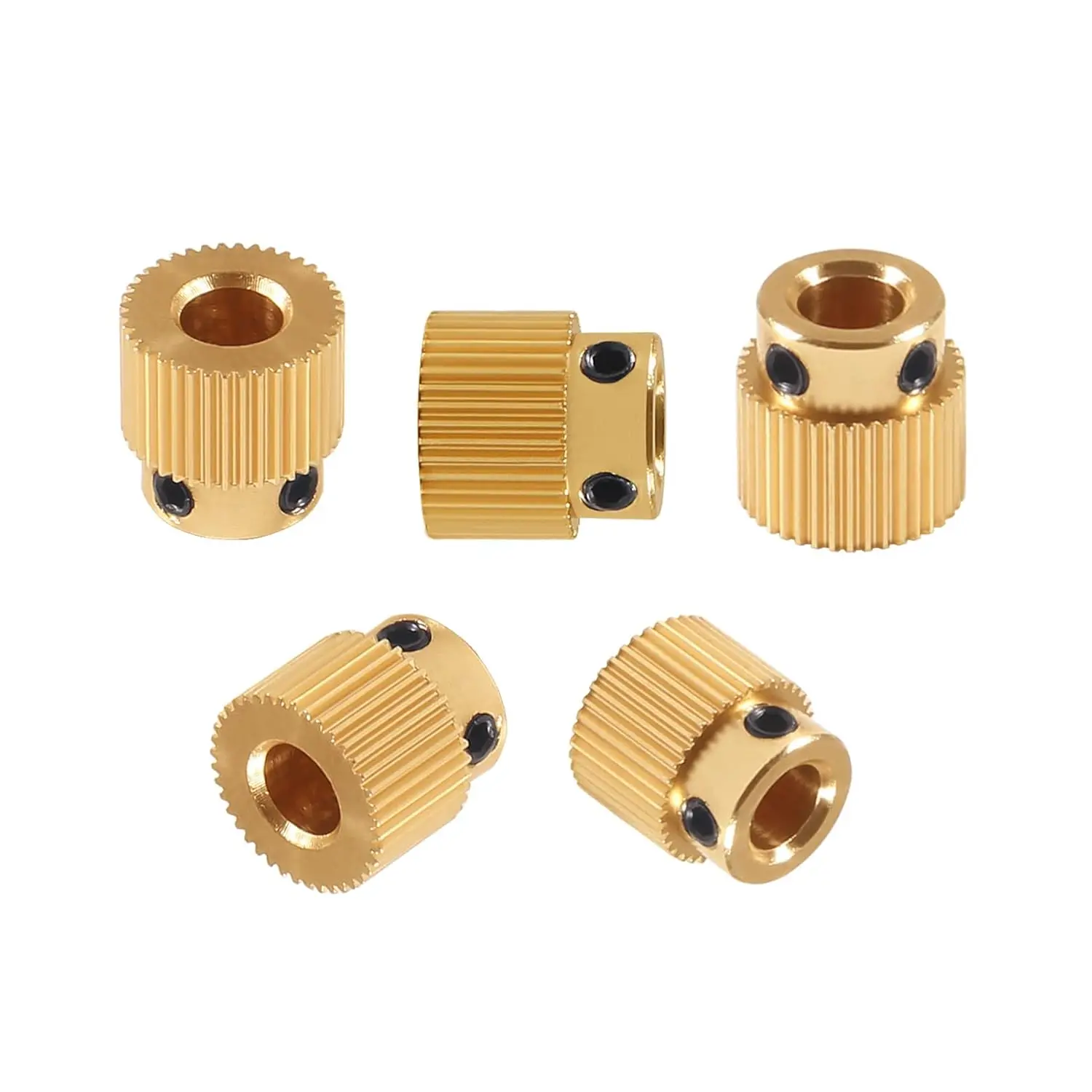 5PCS 26/40 Teeth Drive Gear Brass Extruder Wheel Gear 3D Printer Parts for Creality Ender 3/Ender 3 Pro/Ender 3 V2/Ender 5/5 Pro