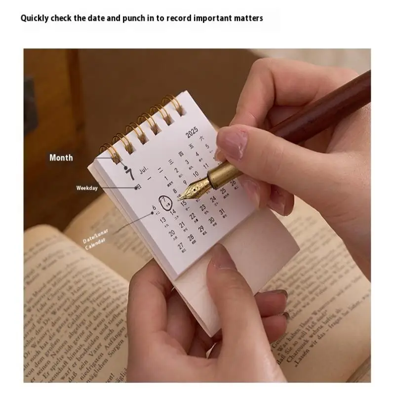

Mini Desk Calendar 2026 Small Standing Flip Weekly Calendar Creative Coil Calendar Planner For Daily Schedule Planning
