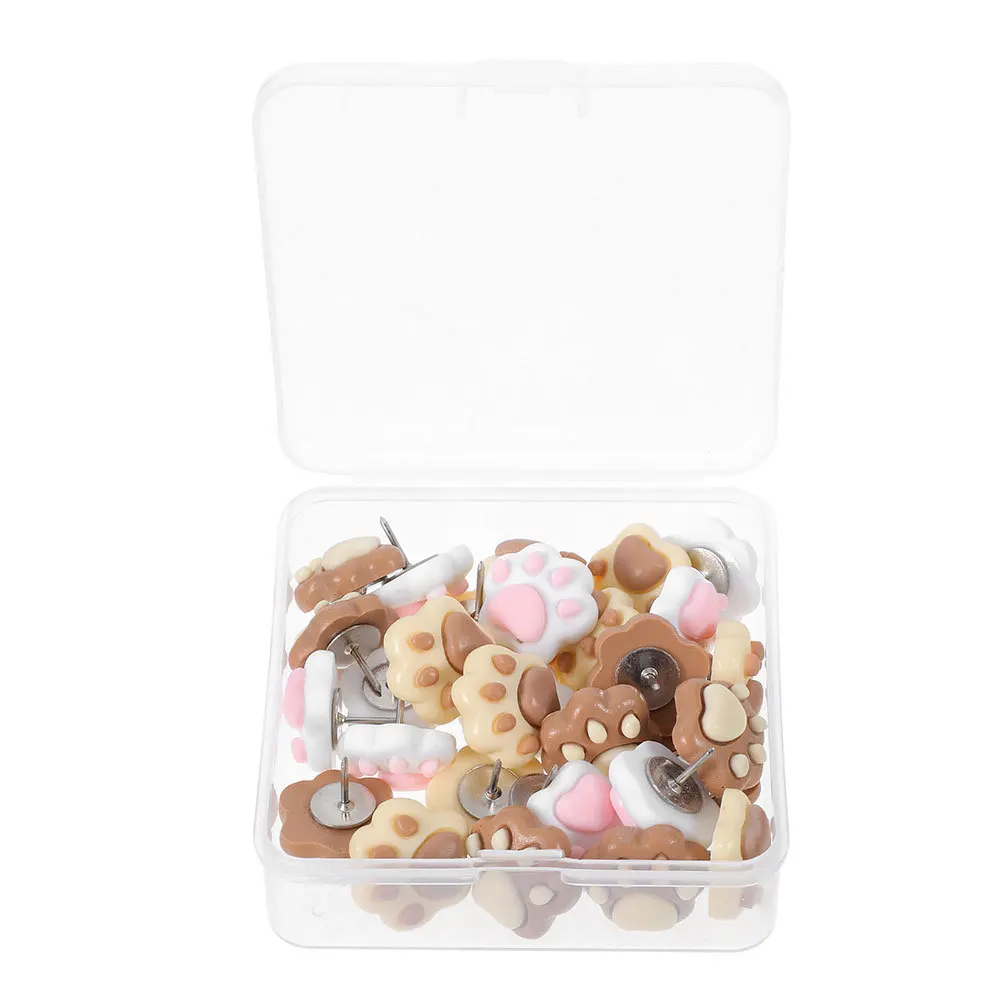 

50Pcs Cute Cat Paw Push Pins Decorative Animal Thumbtacks for Bulletin Board Corkboard Photo Display Kids Room Office Wall Decor