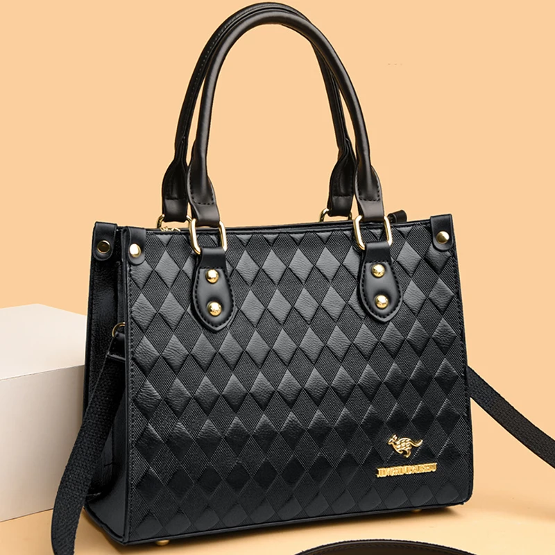 

Fashionable Diamond Grid Design Single Shoulder Bag Luxurious Women Brand Crossbody Bag Large Capacity Multi Compartment Handbag