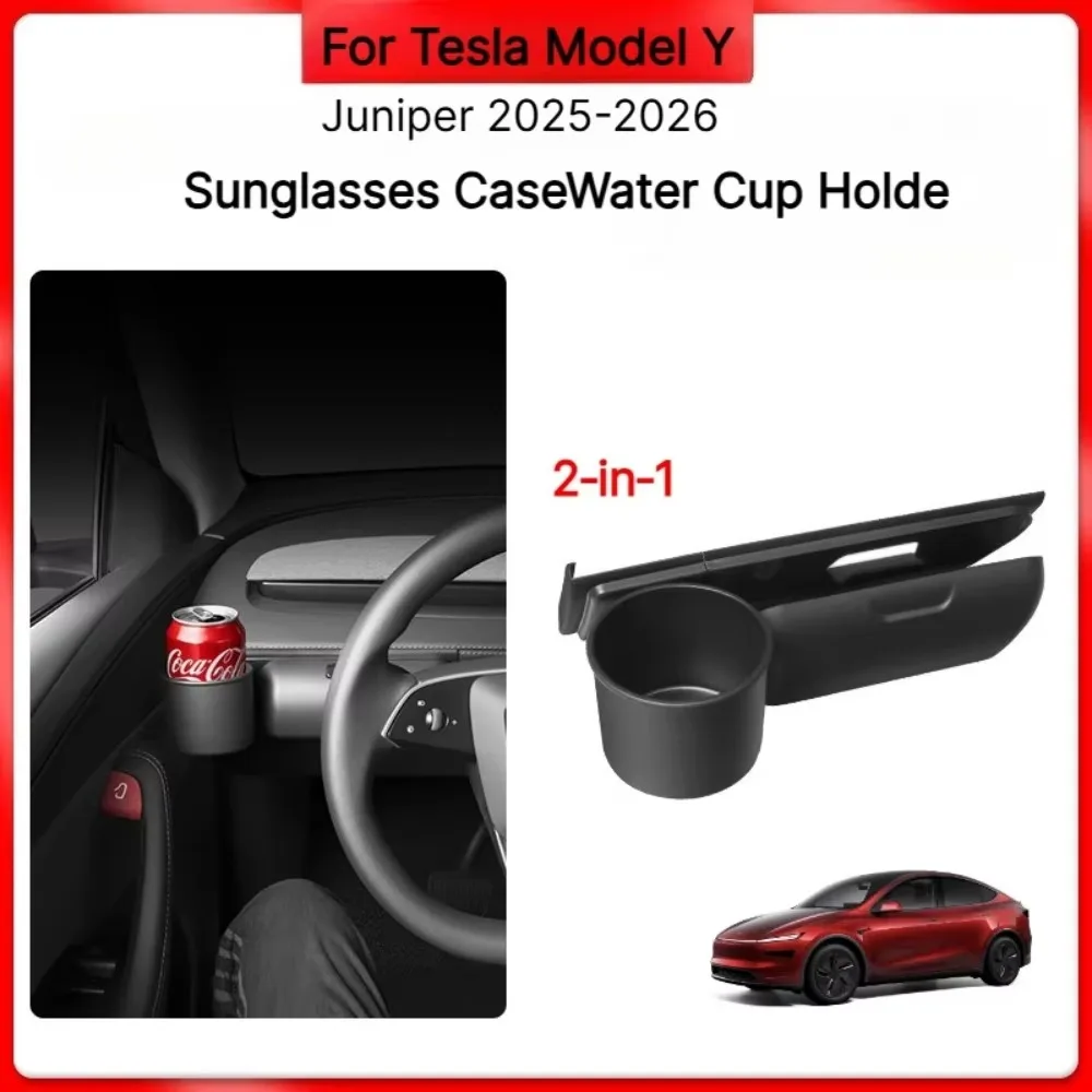 portabicchieri-e-custodia-per-occhiali-da-sole-2-in-1-vassoio-organizer-per-cruscotto-per-tesla-model-y-yl-juniper-2025-accessori-per-interni