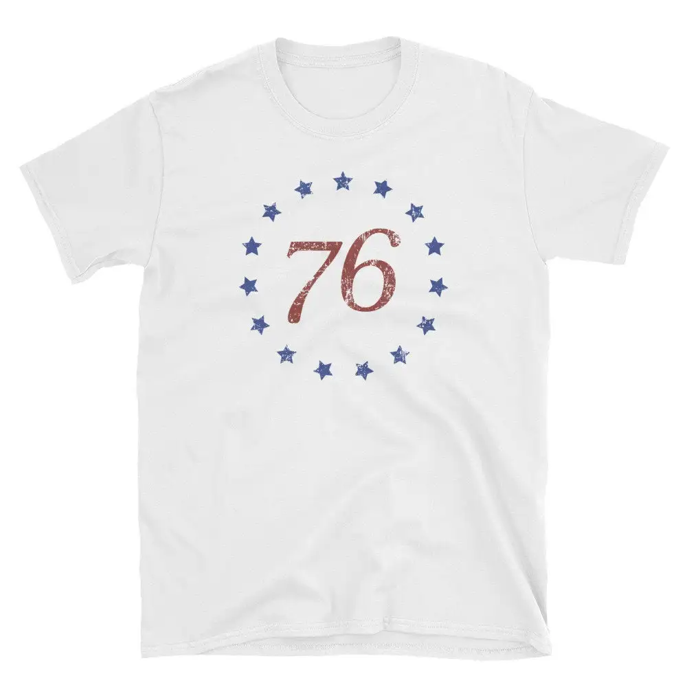 Betsy Ross Flag T Shirt Vintage Spirit of 76 1776 Patriotic 4th July