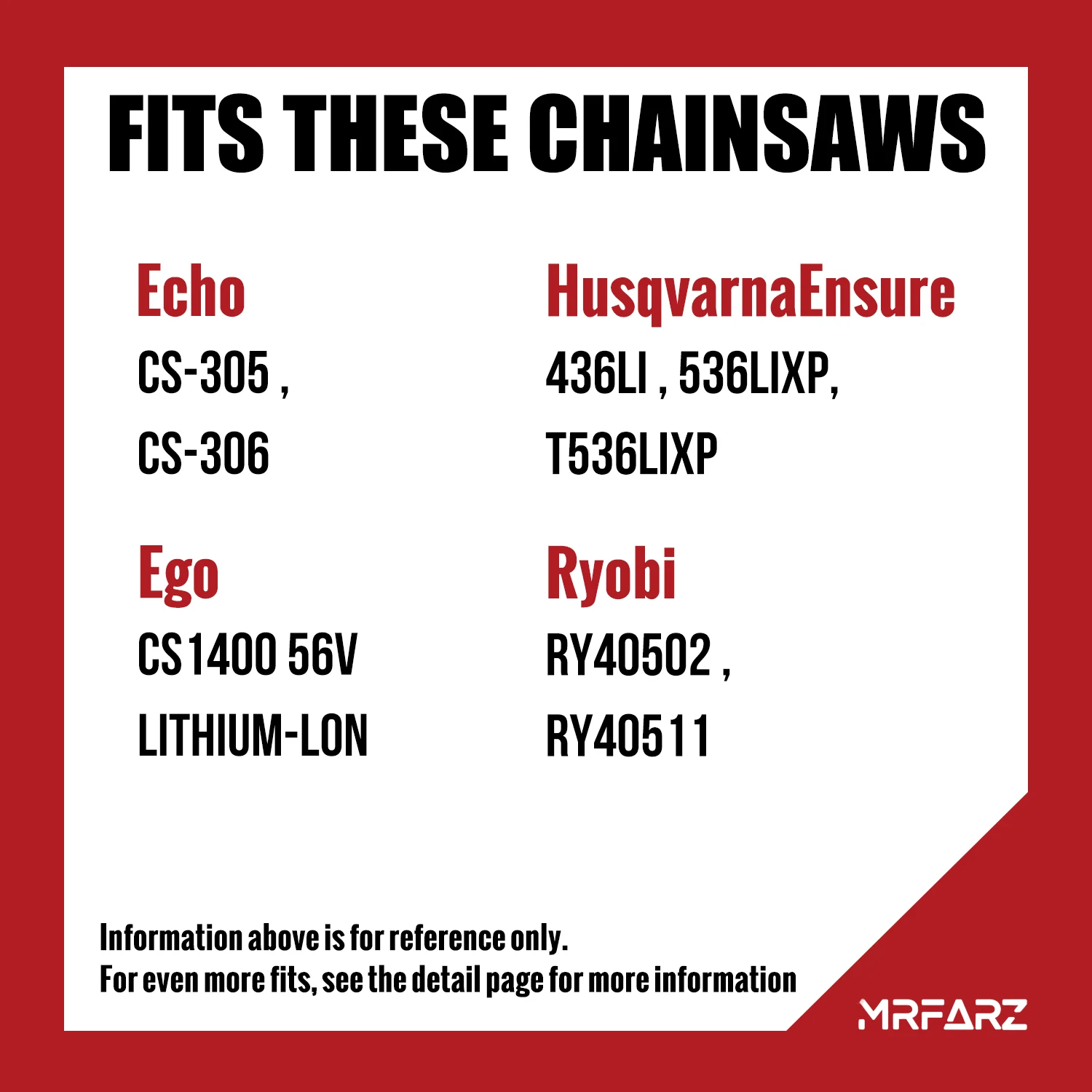 سلسلة منشار MRFARZ مكونة من 4 قطع مقاس 14 بوصة 3/8 بوصة LP Pitch.043 بوصة مقاس 52 وصلات محرك R52 تناسب EGO CS1400/1401، Makita XCU03، Worx WG384 #3