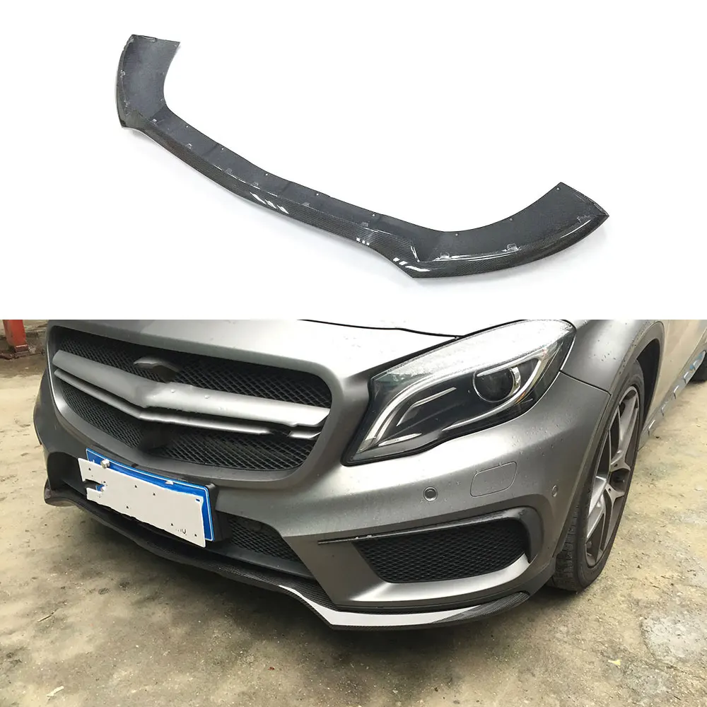 

Carbon Fiber Front Bumper Lip Splitter Spoiler Car Racing Decoration For Mercedes Benz GLA Class X156 GLA45 2015 2016 2017 2018