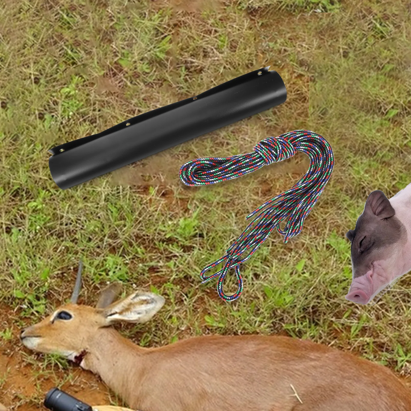 1Set Slitta da trascinamento in plastica Durevole Slitta da cervo Accessori da caccia Attrezzatura da esterno Kit di trasporto Slitte Haunting Supply Slitte per adulti