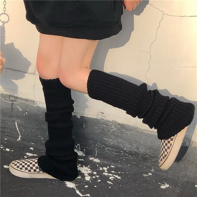 Japanese Lolita Sweet Girl Leg Warmer Knit Socks Wool Blend Warm Comfortable Fashionable Stockings for Women view 3