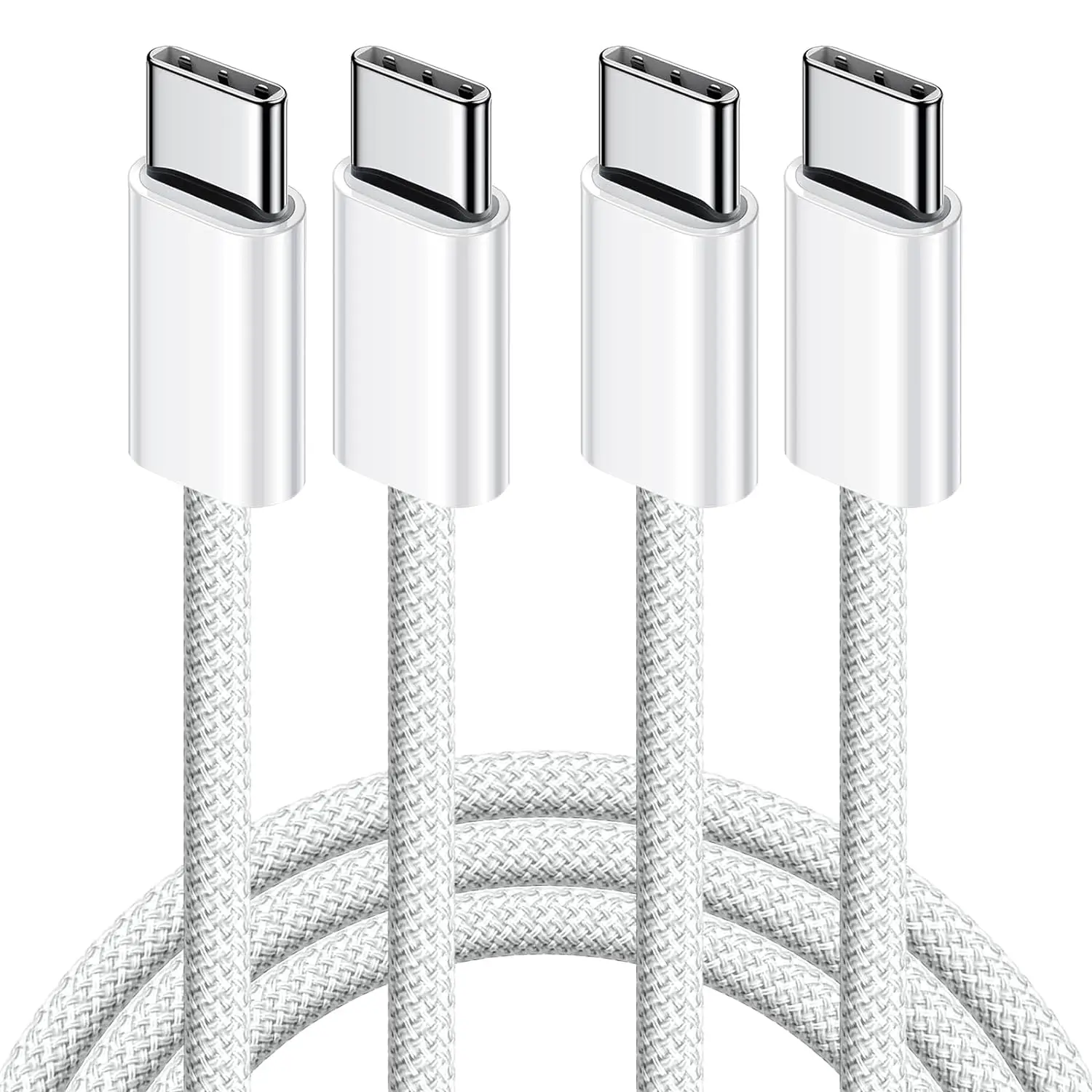 USB C to USB C 케이블, 아이폰 15/15 프로, 15 프로 맥스, 15 플러스용 고속 충전 코드, 2 팩, 2m, 6FT, 60W