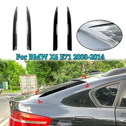 2pcs Gloss Black Rear Window Side Spoiler Wing Canard Splitter For BMW X6 E71 2008-2014 Rear Window Side Spoiler Splitter