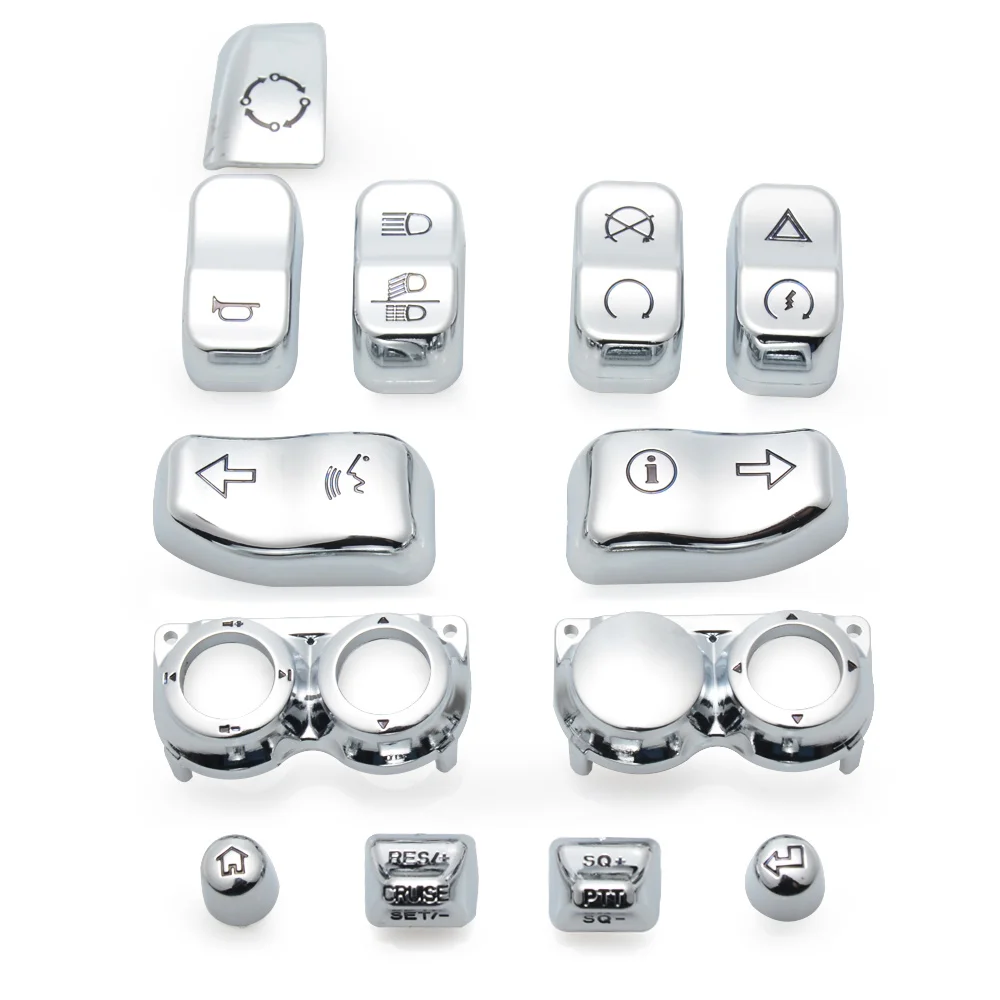 

New Motorcycle Hand Control Switch Caps Button Cover Kits Fit For Harley Touring Electra Glide Road Glide Street Glide 2014-2023