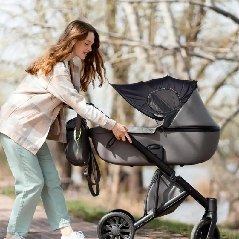Stroller Sun Cover Breathable Stroller Shade Cover Quick-Release Full Coverage Protective Sunshade UV Protection Baby Supplies