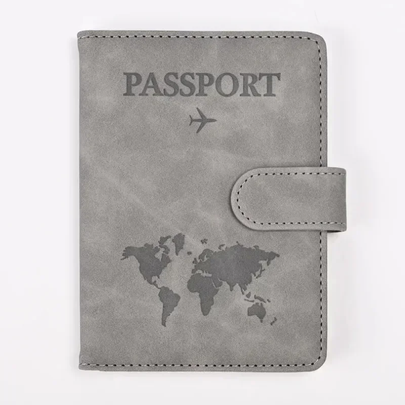 Women Men Business Bank Card PU Leather Travel Accessories Vintage Marble Passport Holder Wallet Case image 5