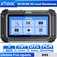 Newest XTOOL D5S OBD2 Scanner 5 System Diagnostic Tools 16+ Reset Code Reader CAN FD FCA Automotive Scanner Lifetime Free Update