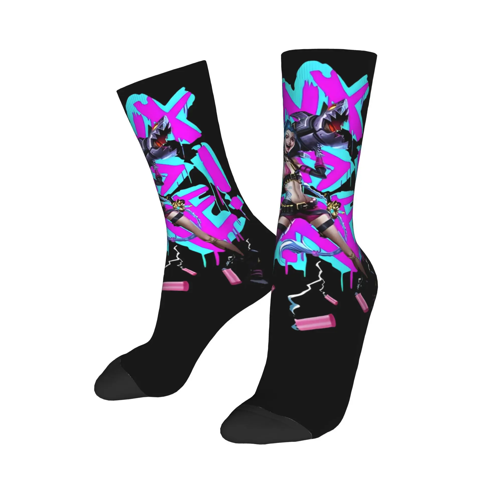 jinx were here arcane jinx game Socks Merch For Men Women  Cozy Socks Cozy Best Gifts