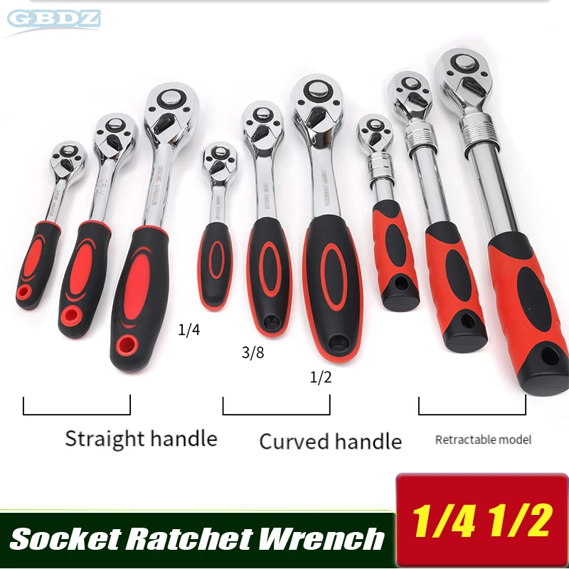 

1~3PCS 1/4" 3/8" 1/2" Torque Wrench Snap Socket Professional Drive Click Type Ratcheting 24 Teeth