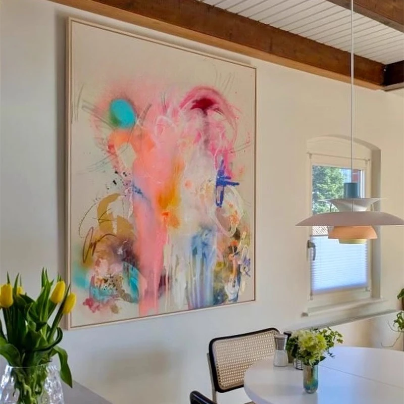 

YIXIN pure hand-painted abstract niche art modern wall decoration