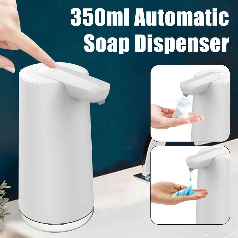 350ml Automatic Foaming Soap Dispenser Rechargeable Touchless Smart Washing Hand Machine Waterproof Kitchen Bathroom Accessories