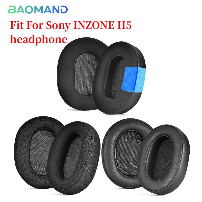 

Ear pads for Sony INZONE H5 Earmuffs Headphones Mesh Foam Protein Leather Ear Cushion Accessories