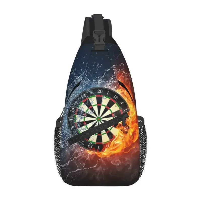 Custom Darts Board Sling Bag for Cycling Men's Arrow Archery Target Darts Board Crossbody Chest Backpack Shoulder Daypack