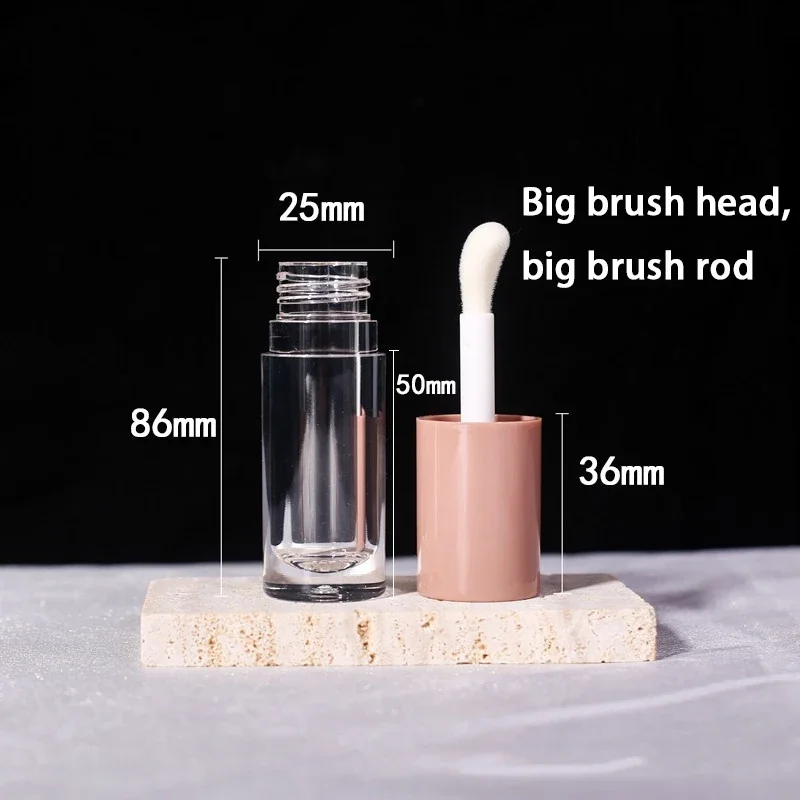 6ML Refillable Lipgloss Tube Lip Gloss Dispenser Bottle Large Brush Head Lip Glaze Empty Travel Dispenser Makeup Lip Container