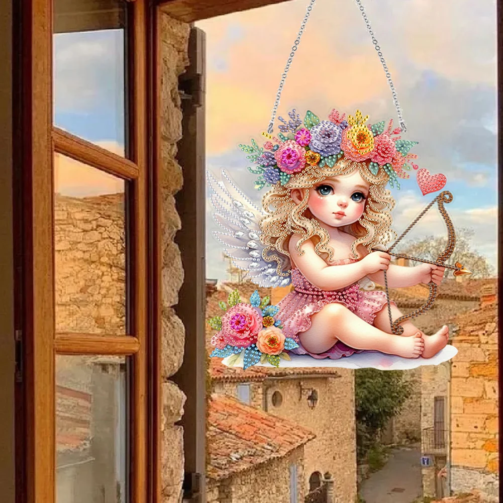 

Акриловые 2D плоские DIY специальной формы подвесные алмазные художественные наборы со стразами и бриллиантами, художественные оконные подвески, украшения для дома, стены, поделки