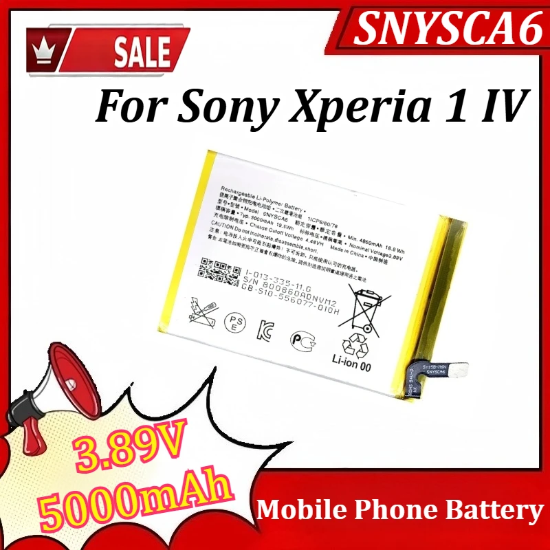 

SNYSCA6 3.89V 5000mAh Mobile Phone Battery For Sony Xperia 1 IV Replacement Battery +Tools