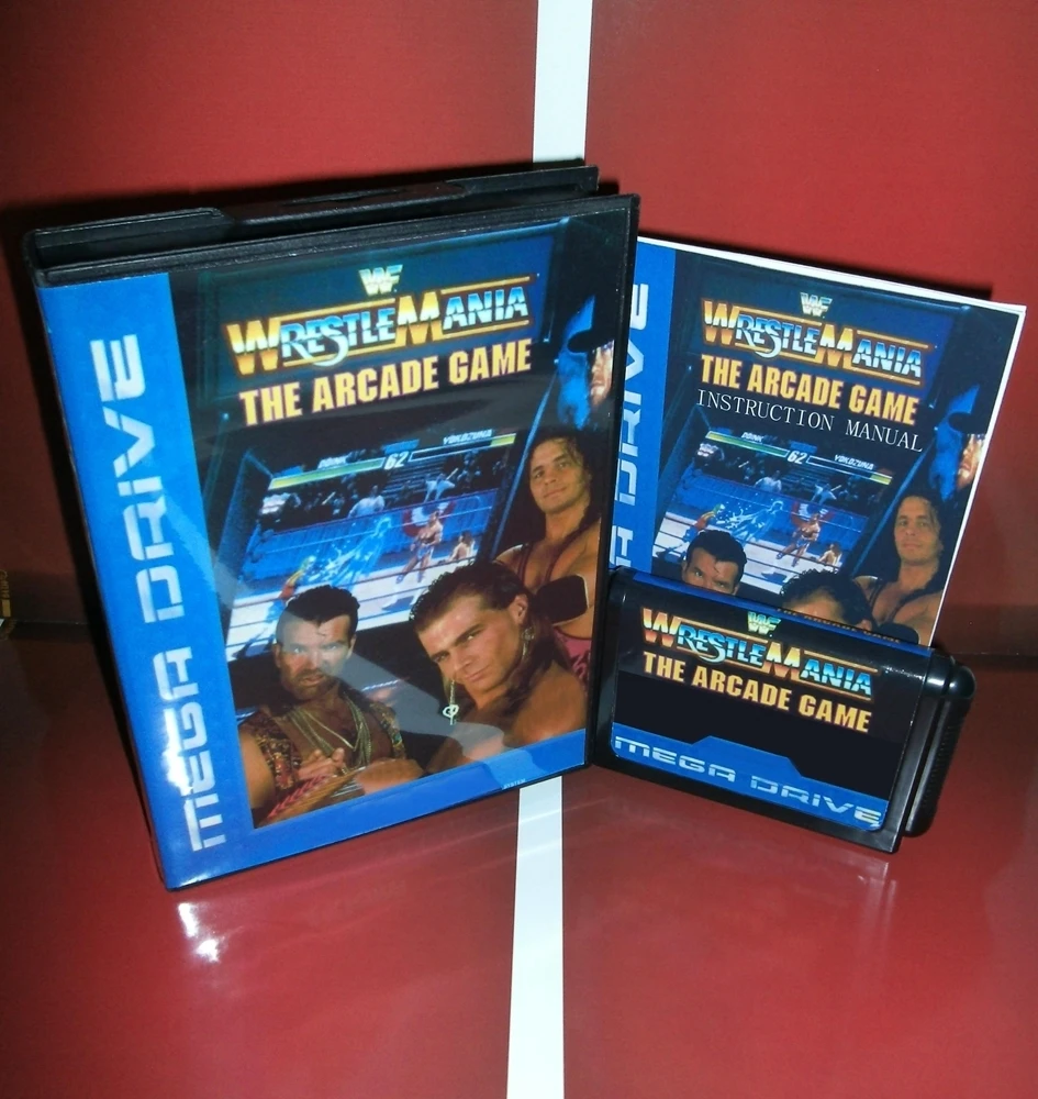 

New Arrival Wrestle Mania 16bit MD Game Card With Retail Box & Manual Book For Sega Mega Drive/ Genesis