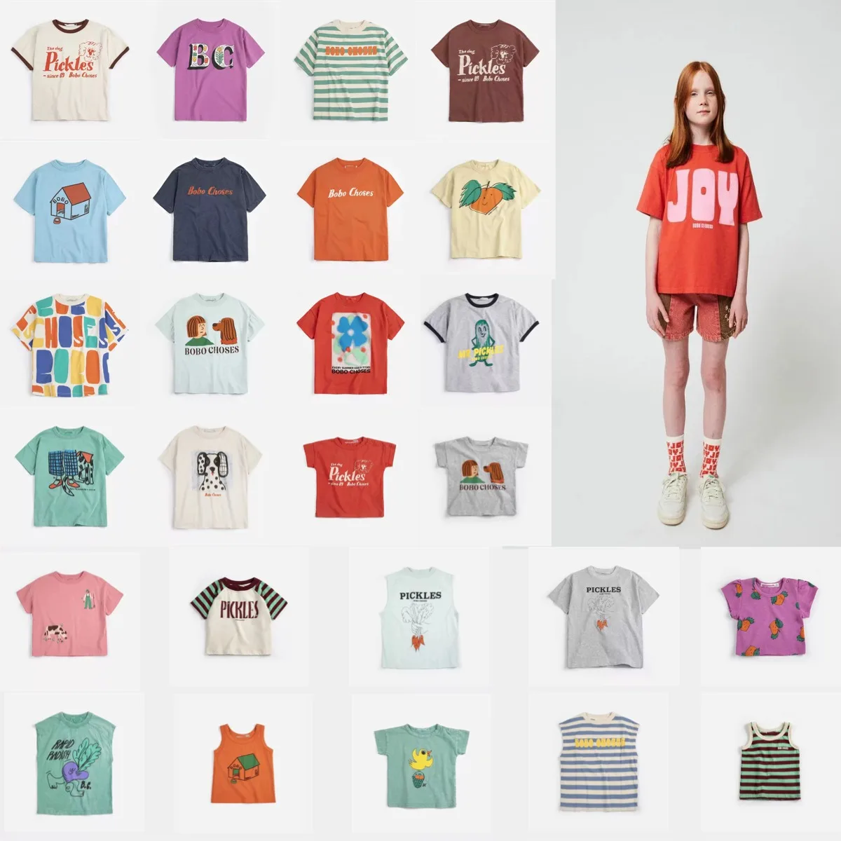 

In Stock! Wisdom Kids 26BC Spring/Summer New Children's Printed Short Sleeved Boys and Girls T-shirt Top