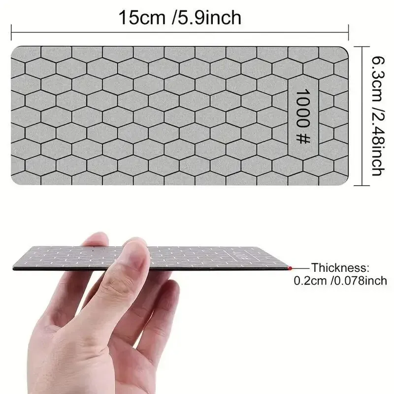 1pc Professional Diamond Knives Sharpening Stone 600# 800#1000# Knife Sharpener Ultra-thin Honeycomb Surface Whetstone Tool